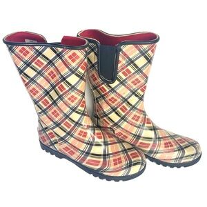 Sperry Plaid Ankle Boots - Red, Yellow, Black